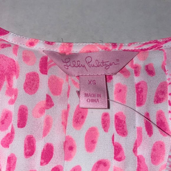 Lilly Pulitzer Womens Marilina‎ Raz Berry (Style 28738) Top Blouse, Size XS NWT - Picture 5 of 11